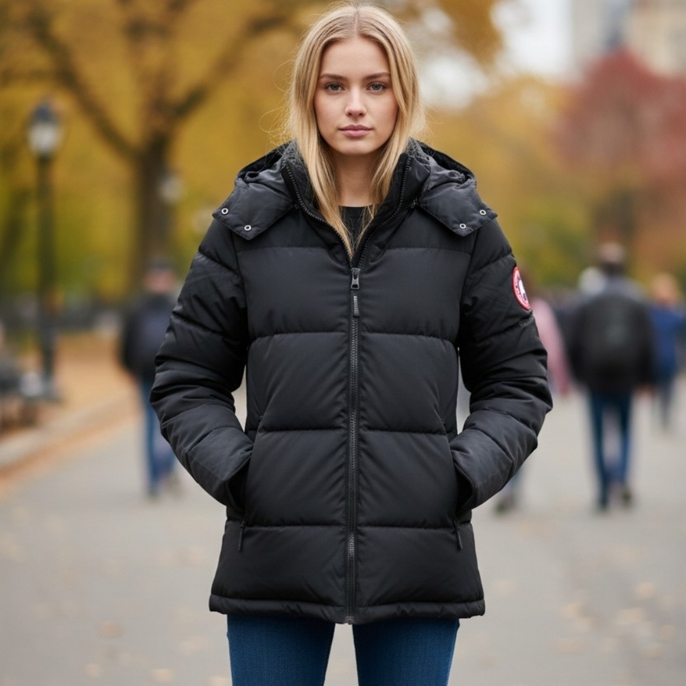 Canada Weather Gear Women's Winter Puffer Parka Coat - Black, Sz M